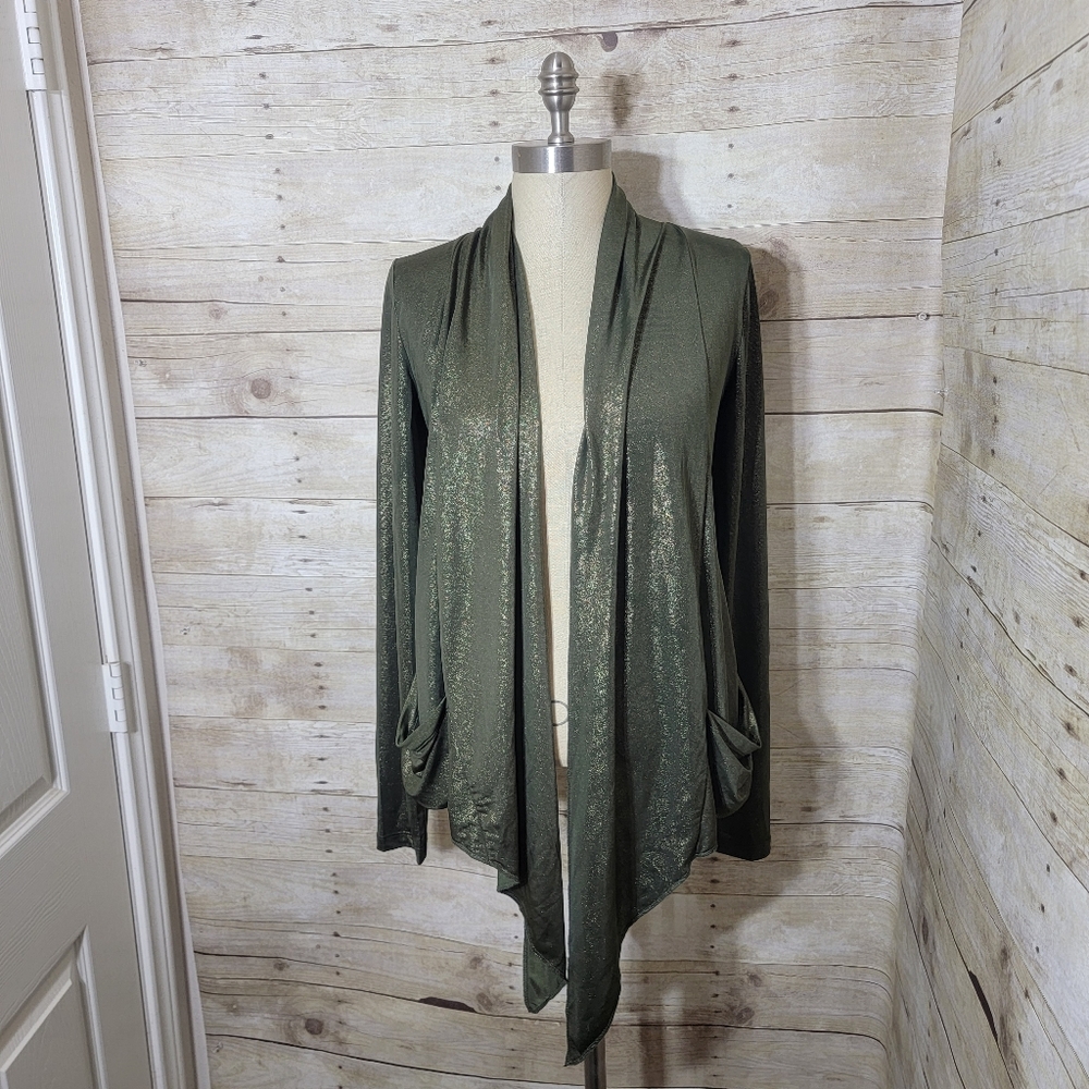 Free generation light weight green shimmer cardigan. Size S
